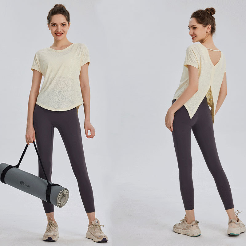 Women's Yoga T-Shirt Loose Spo - огляд і ціна Yoga Fitness Training